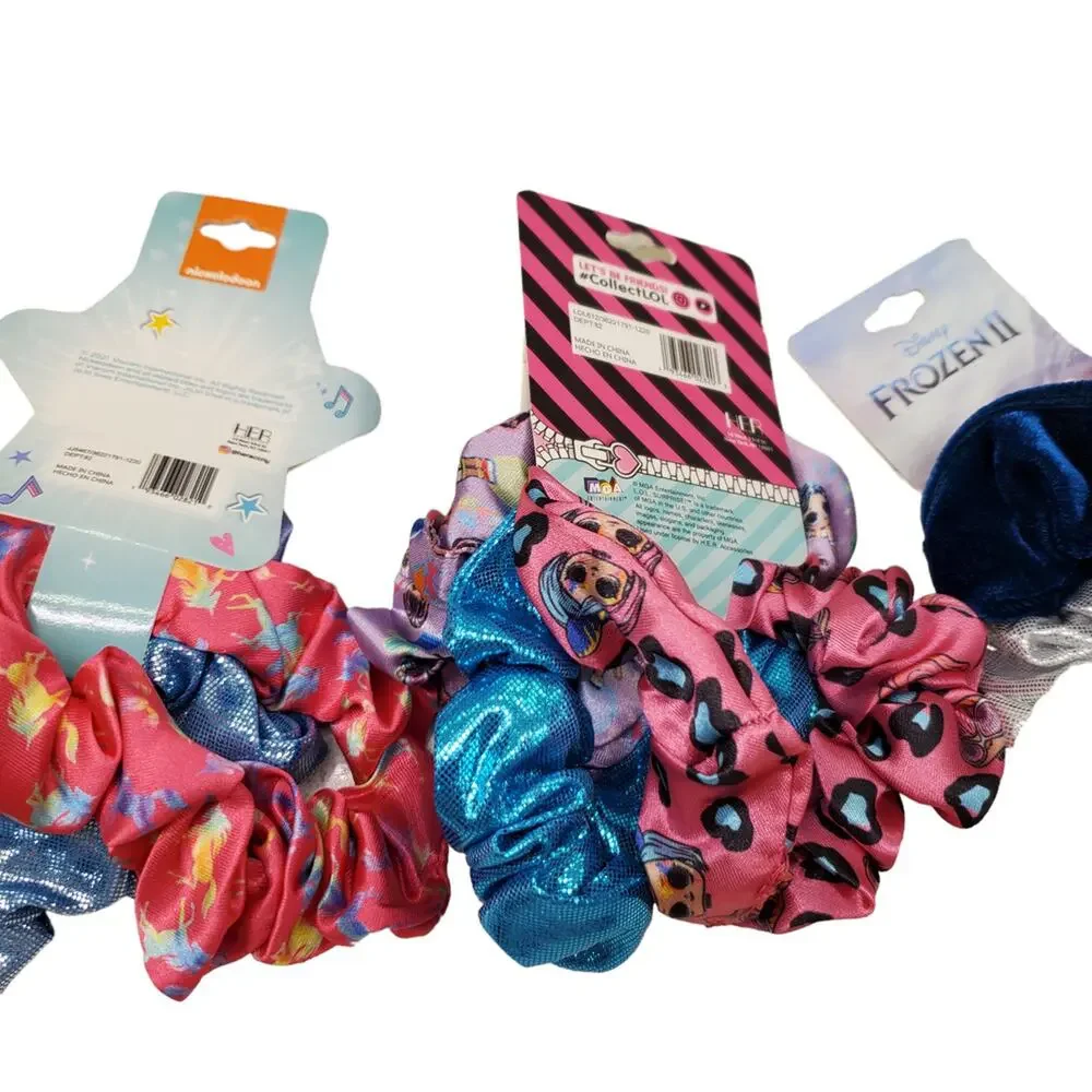 Disney Frozen Scrunchies JoJo Siwa Bow Scrunchies LOL Surprise Girls Scrunchies